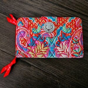 Vera Bradley Red and Blue Patterned Wallet